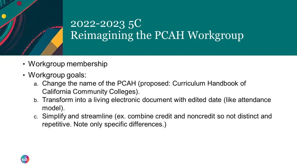 2022 2023 5c reimagining the pcah workgroup