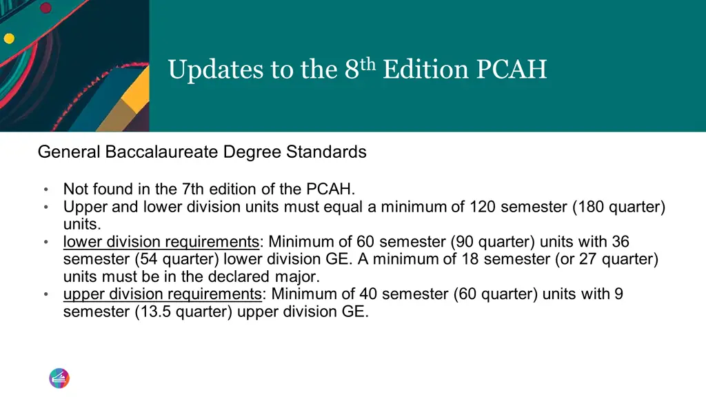 updates to the 8 th edition pcah 2