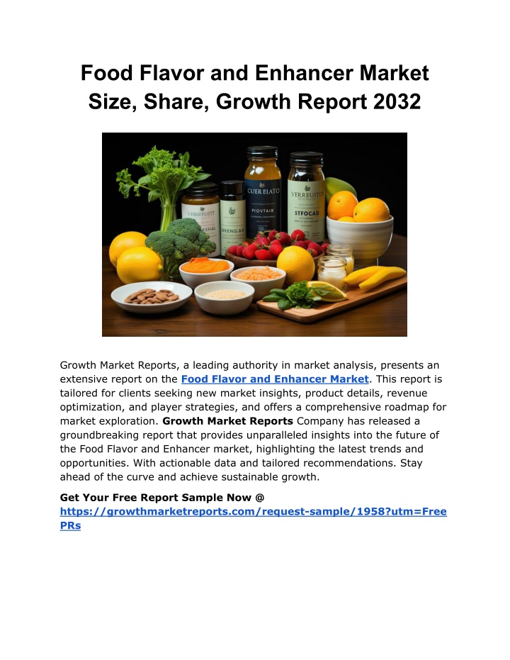 food flavor and enhancer market size share growth