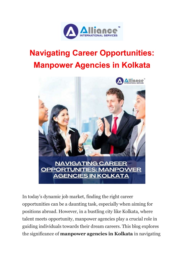 navigating career opportunities manpower agencies