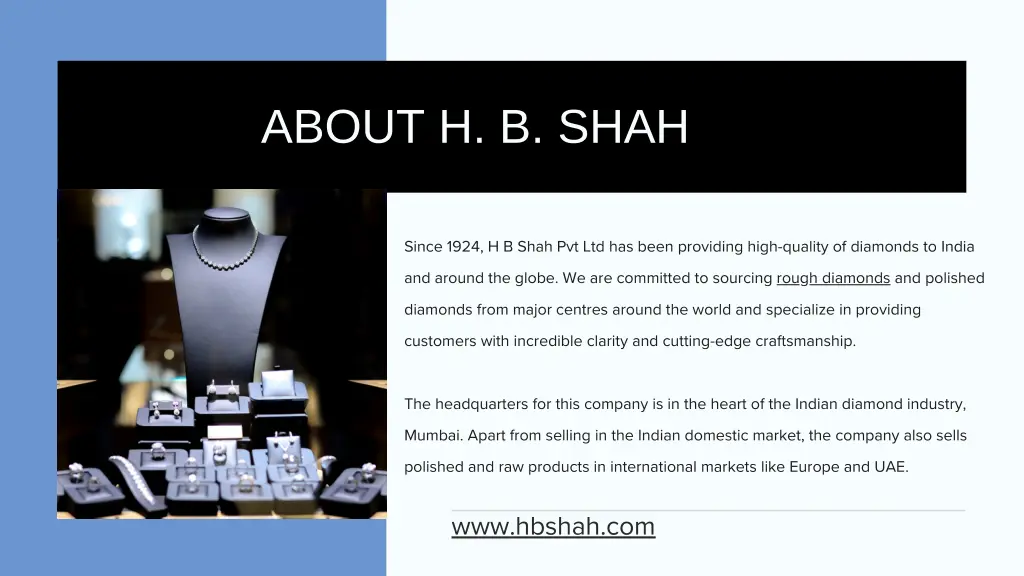 about h b shah