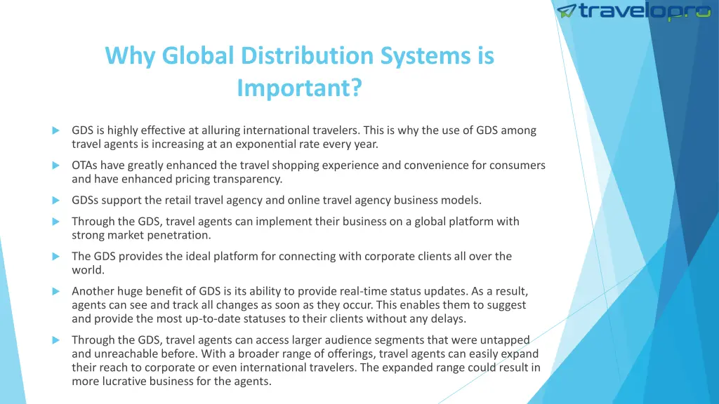 why global distribution systems is important