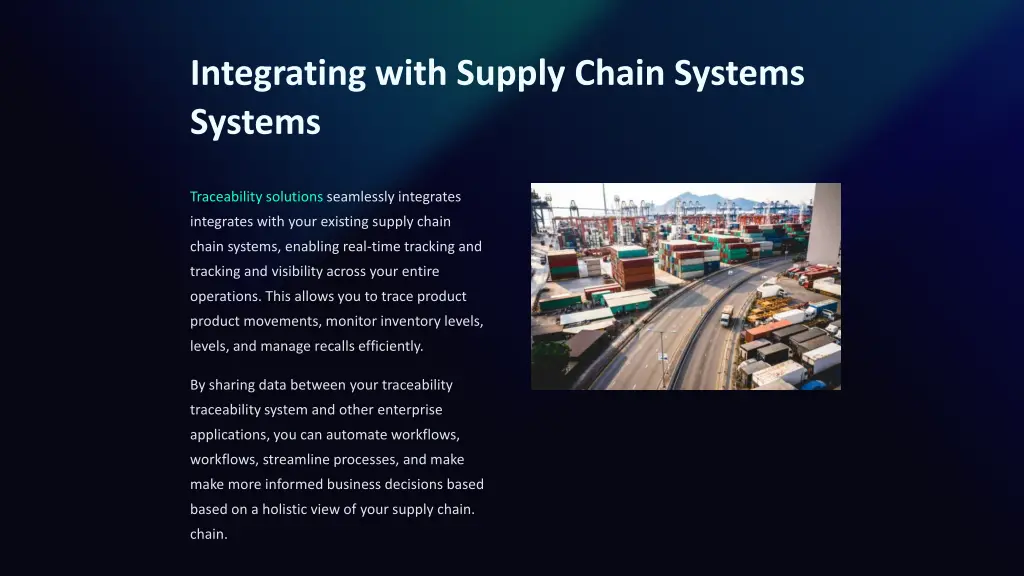 integrating with supply chain systems systems