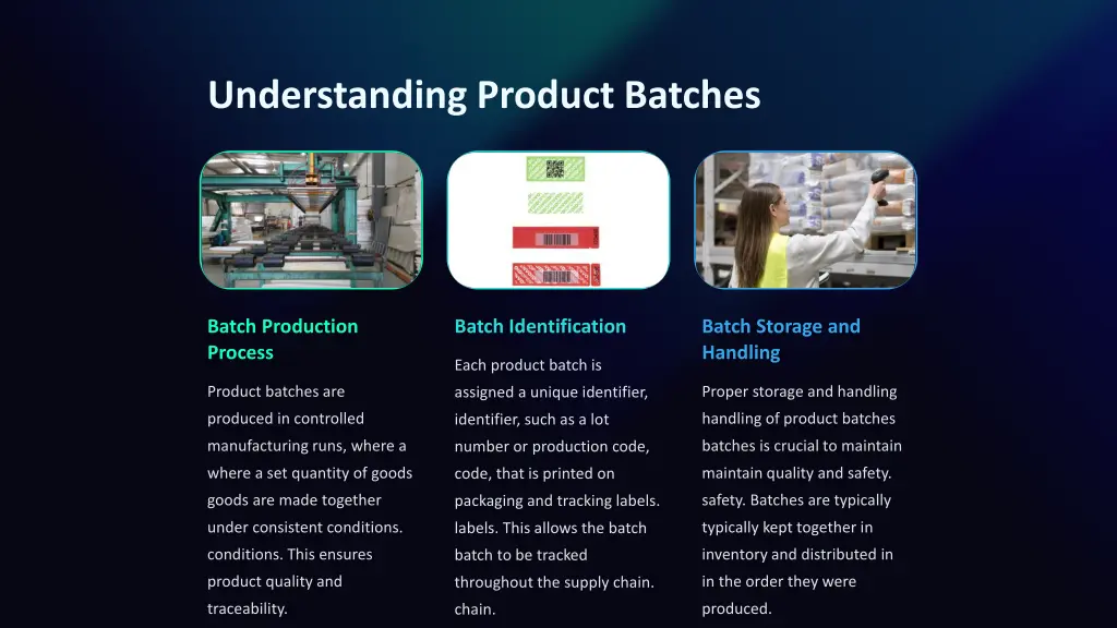 understanding product batches