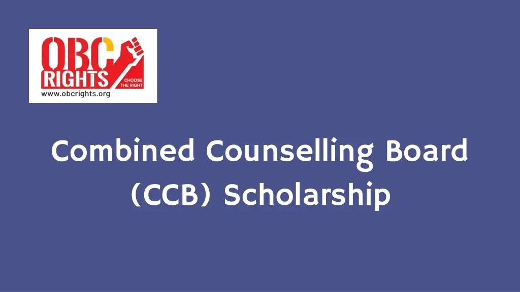 combined counselling board ccb scholarship