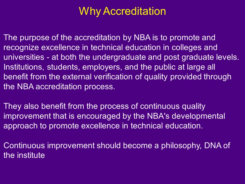 why accreditation