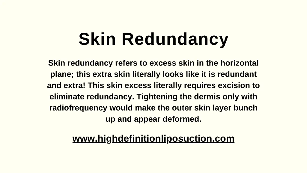 skin redundancy