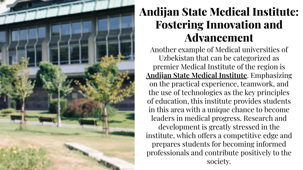 andijan state medical institute fostering