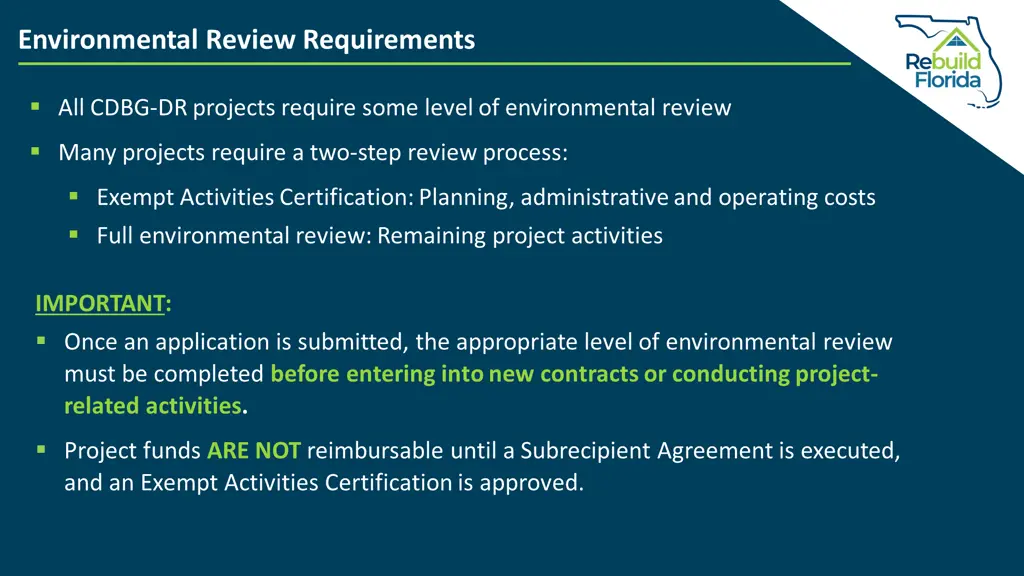 environmental review requirements