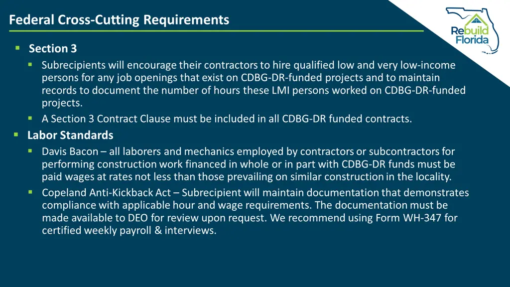 federal cross cutting requirements