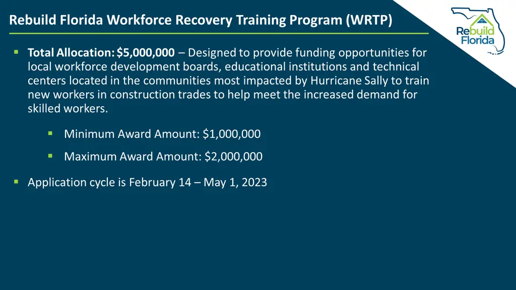 rebuild florida workforce recovery training