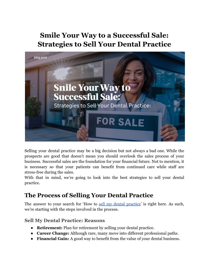 smile your way to a successful sale strategies