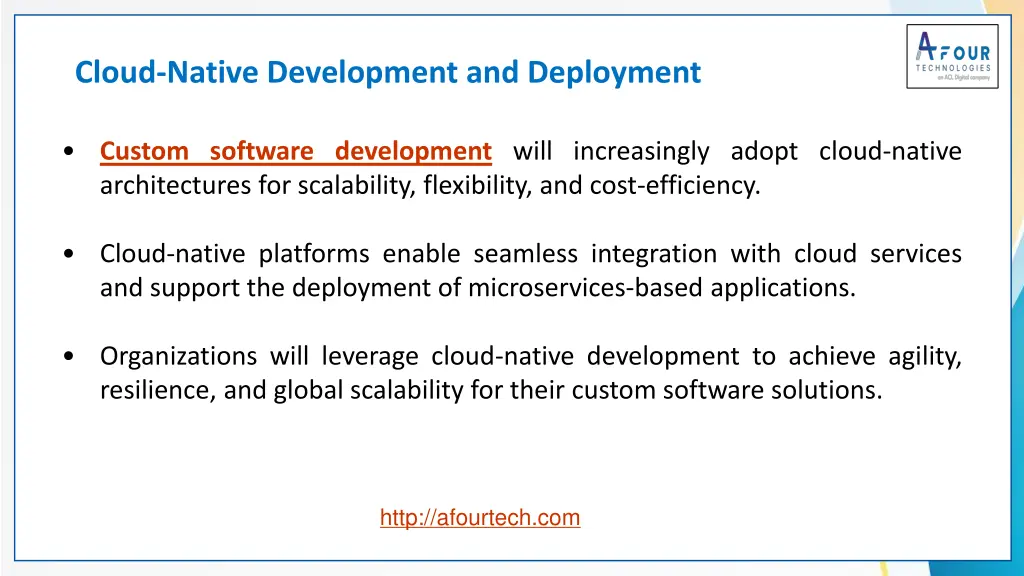 cloud native development and deployment