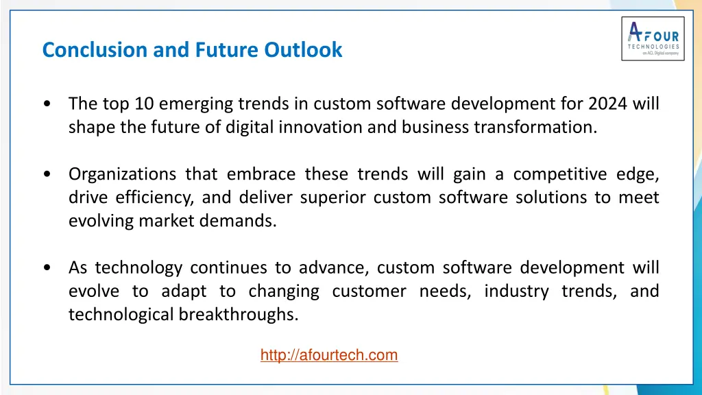 conclusion and future outlook