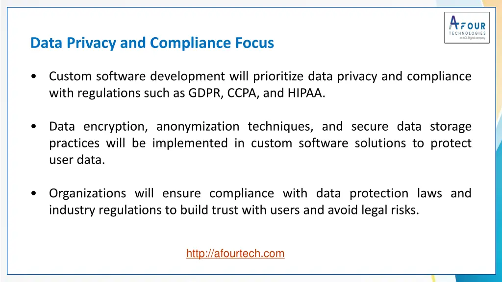 data privacy and compliance focus