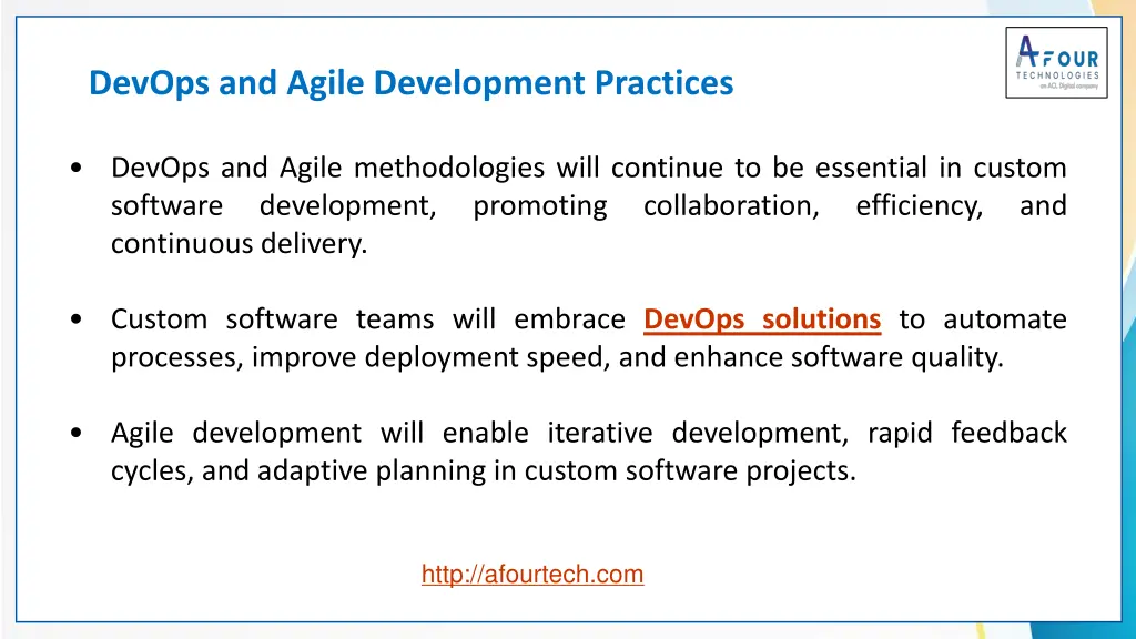 devops and agile development practices