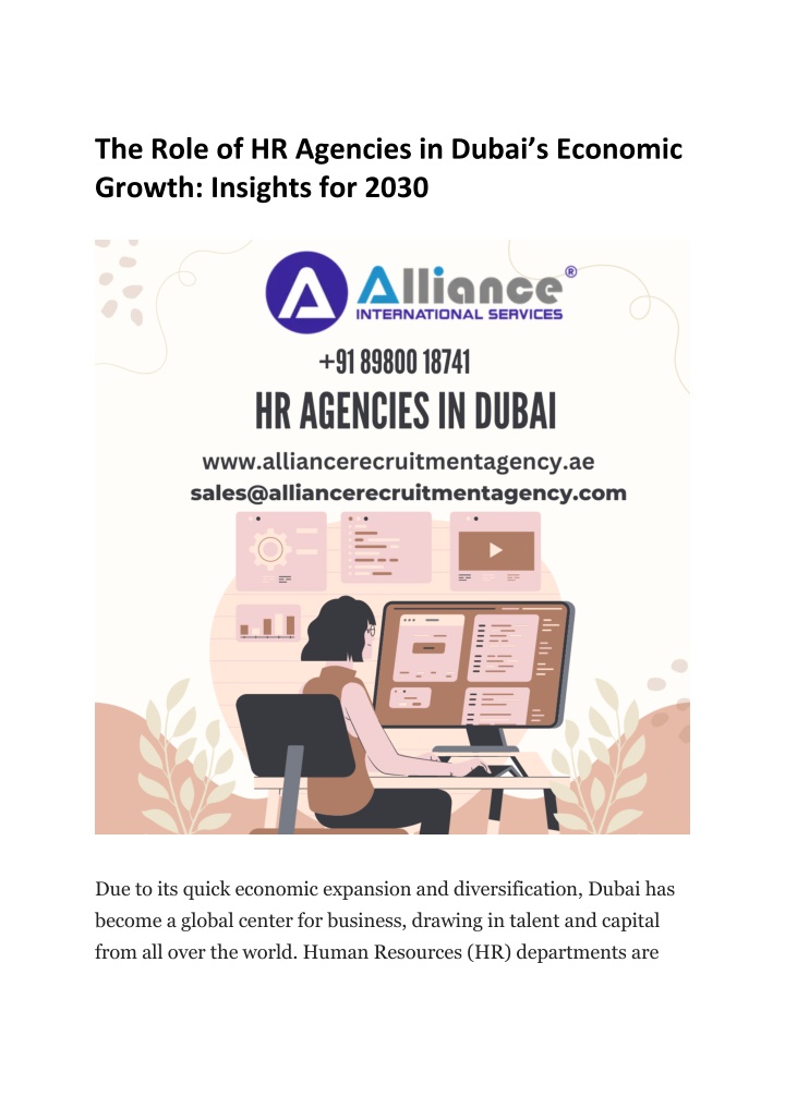 the role of hr agencies in dubai s economic