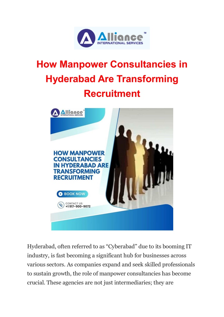 how manpower consultancies in hyderabad