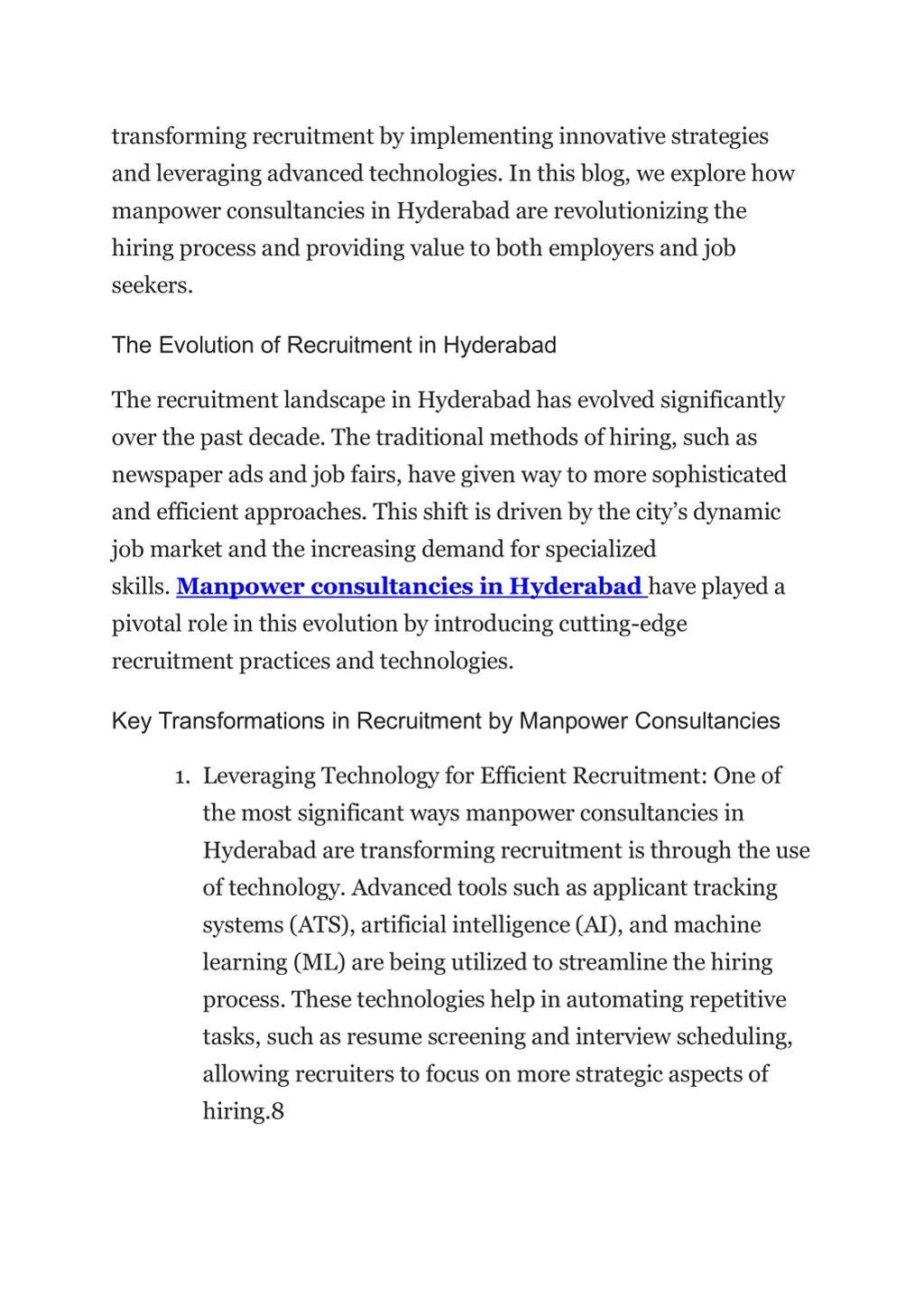 transforming recruitment by implementing