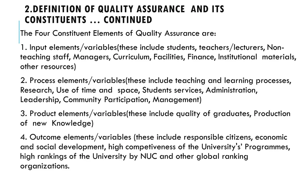 2 definition of quality assurance