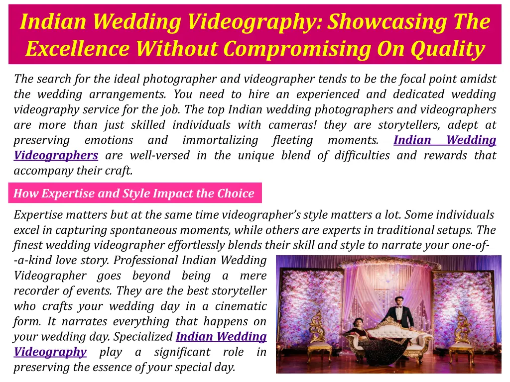 indian wedding videography showcasing