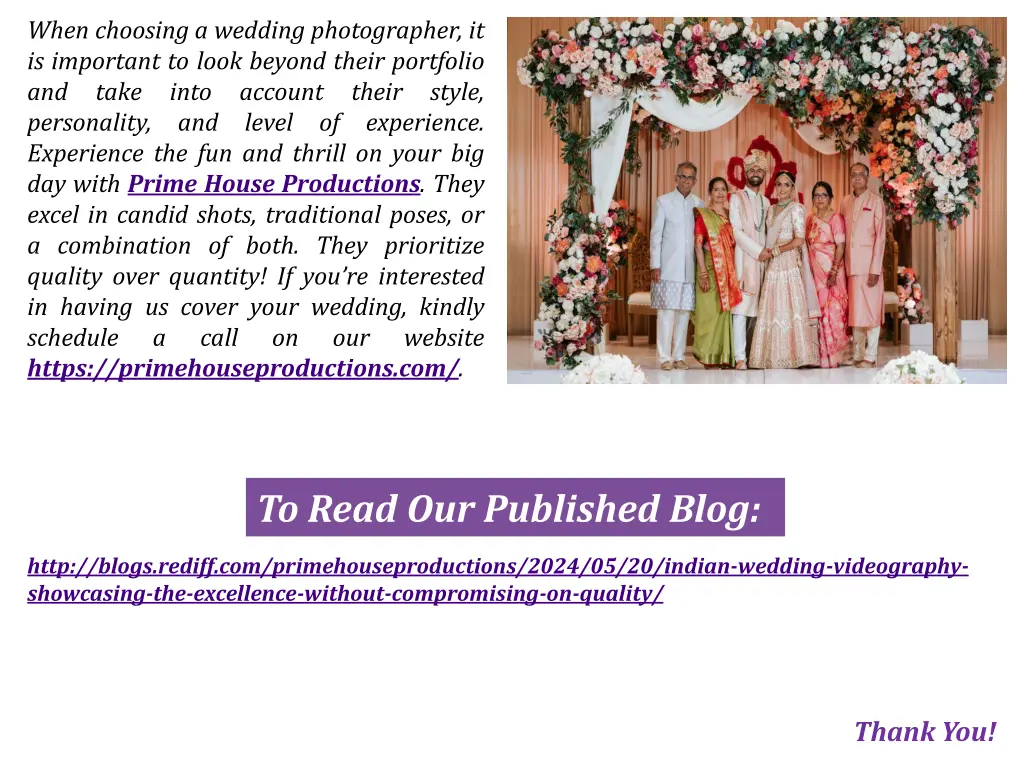 when choosing a wedding photographer