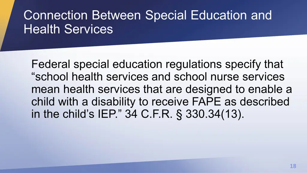 connection between special education and health