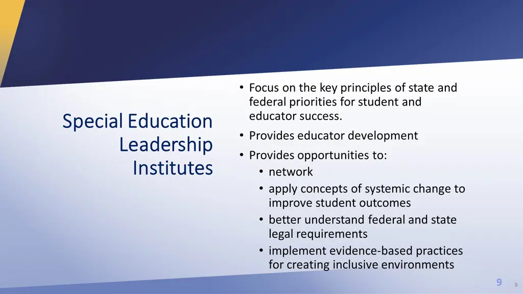 focus on the key principles of state and federal