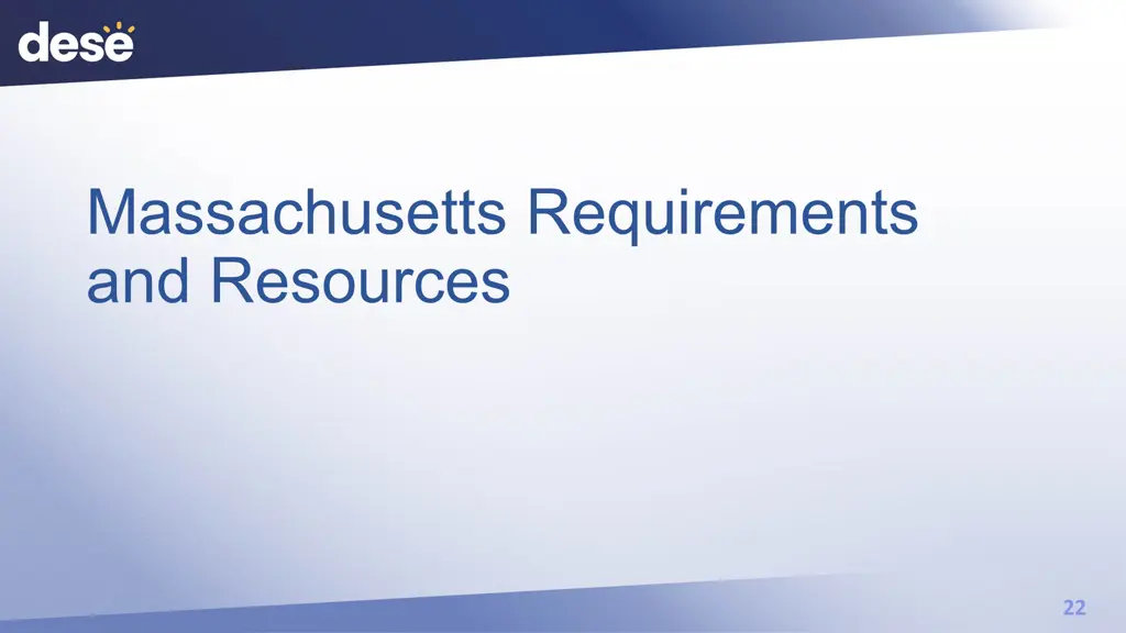 massachusetts requirements and resources