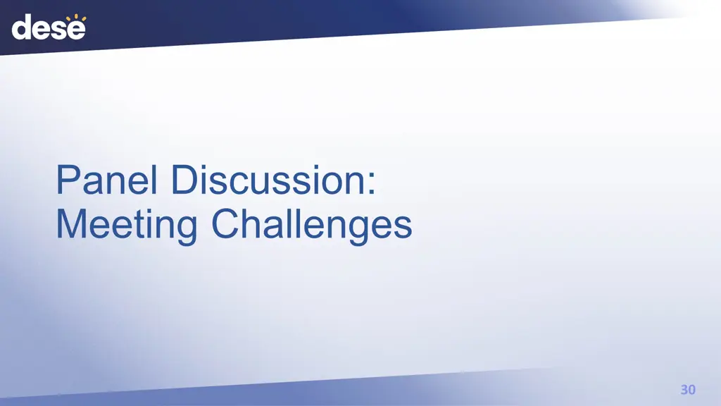 panel discussion meeting challenges