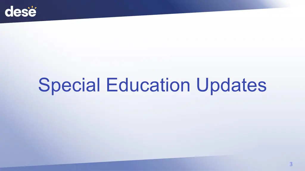 special education updates