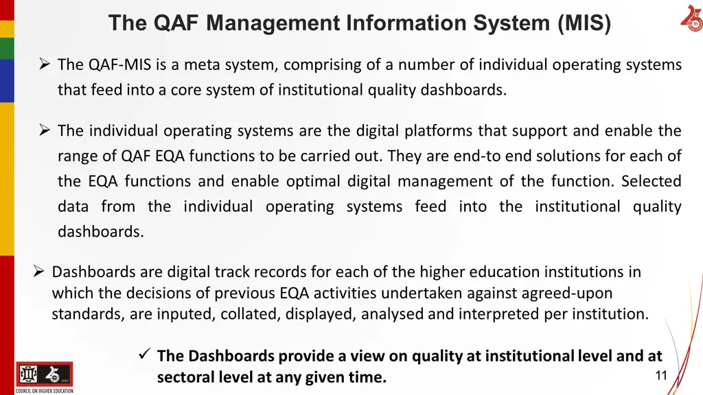 the qaf management information system mis