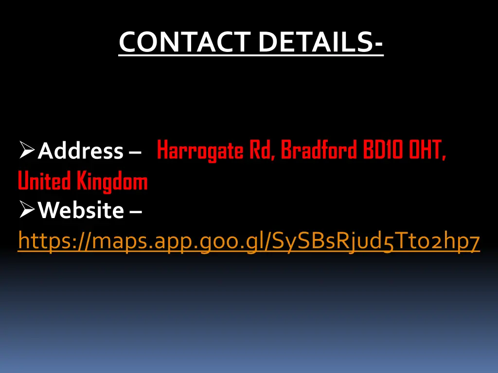 contact details