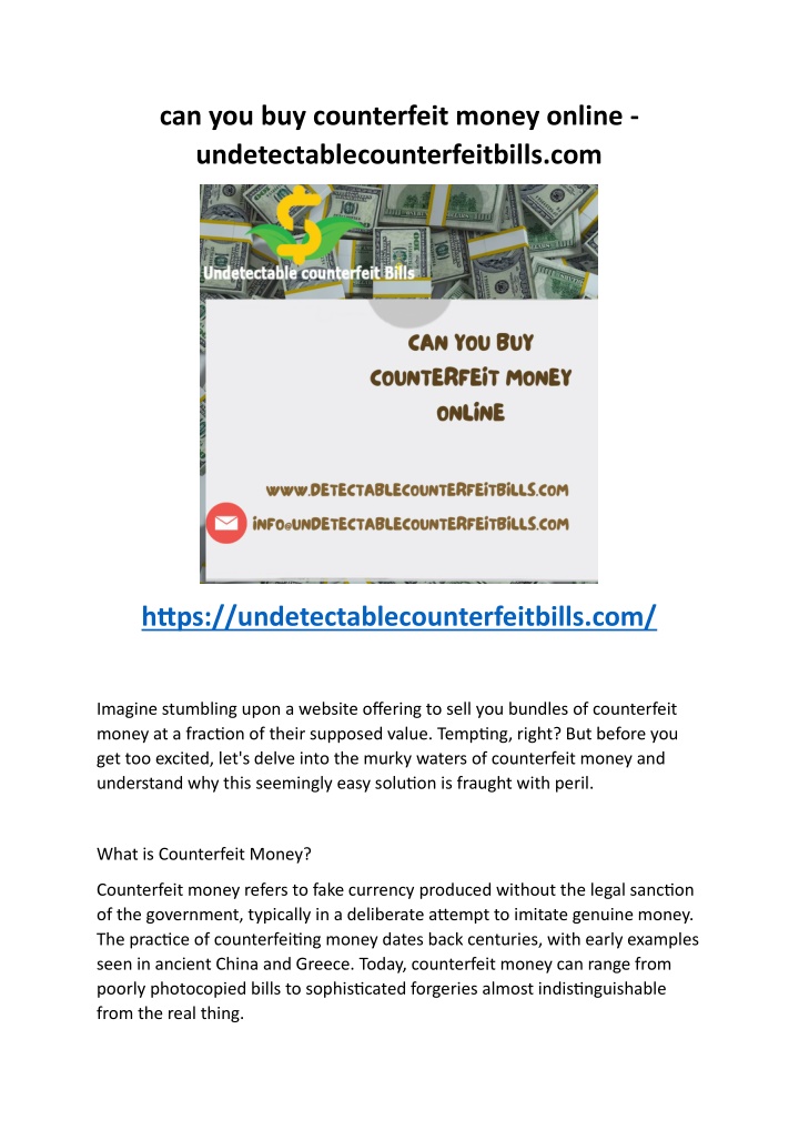 can you buy counterfeit money online