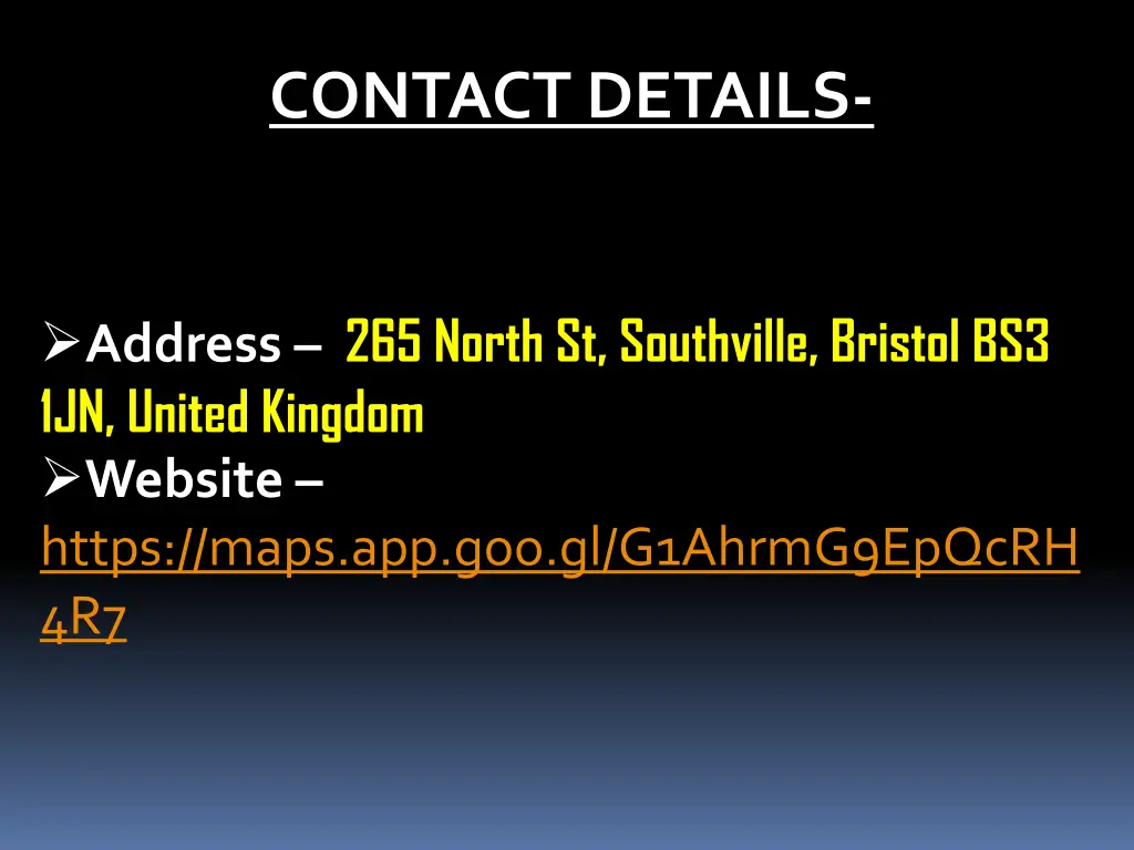 contact details