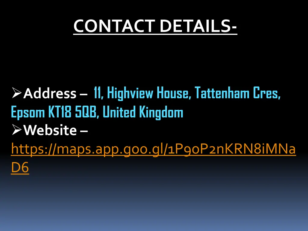 contact details