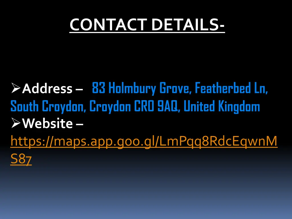 contact details