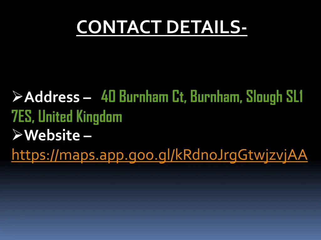 contact details