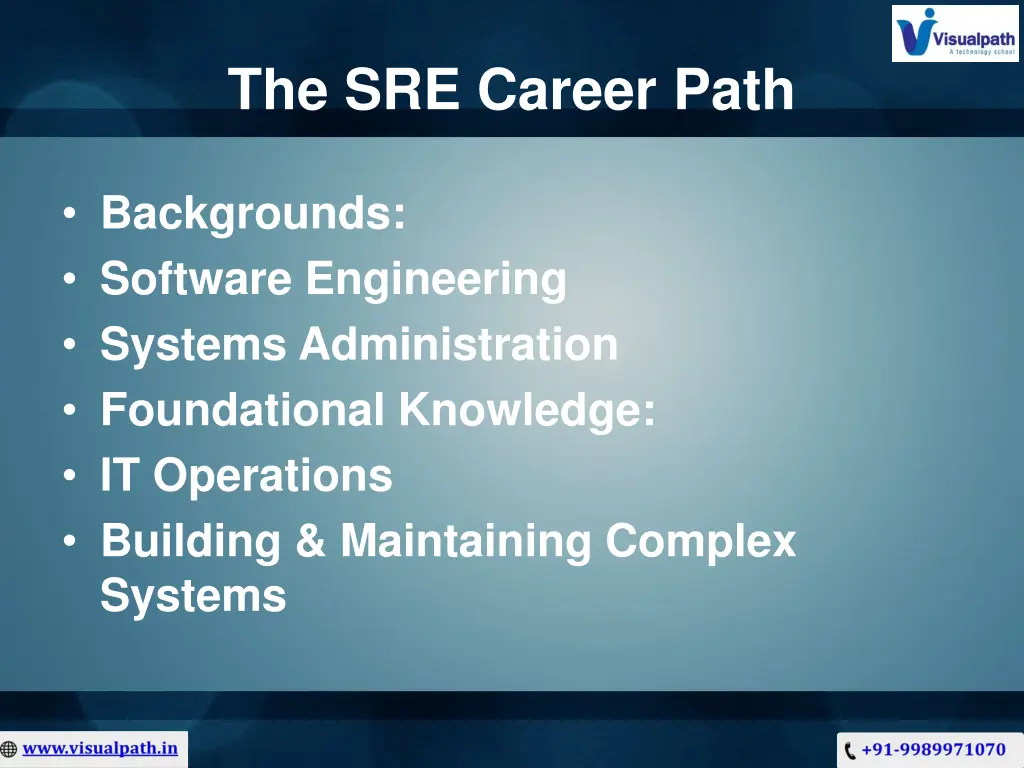 the sre career path