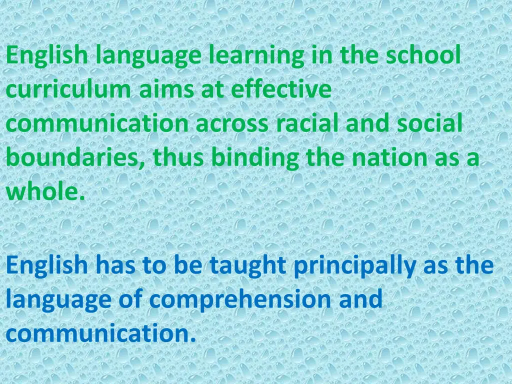 english language learning in the school