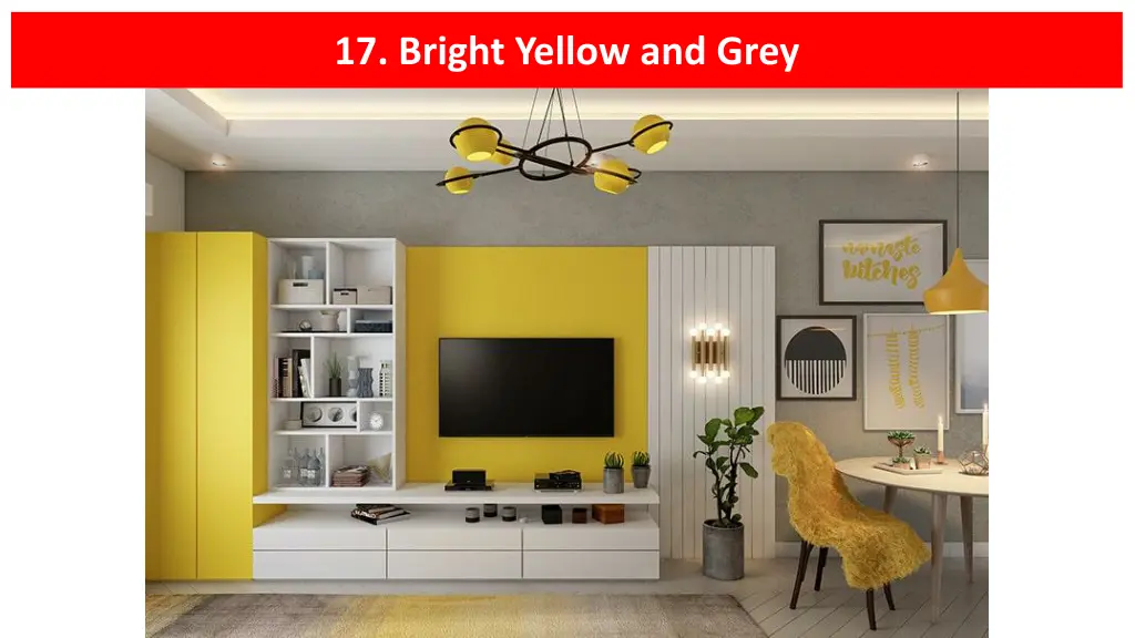 17 bright yellow and grey