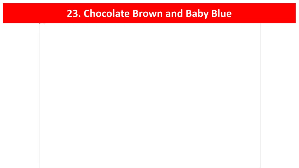 23 chocolate brown and baby blue