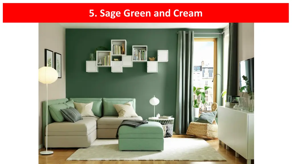 5 sage green and cream