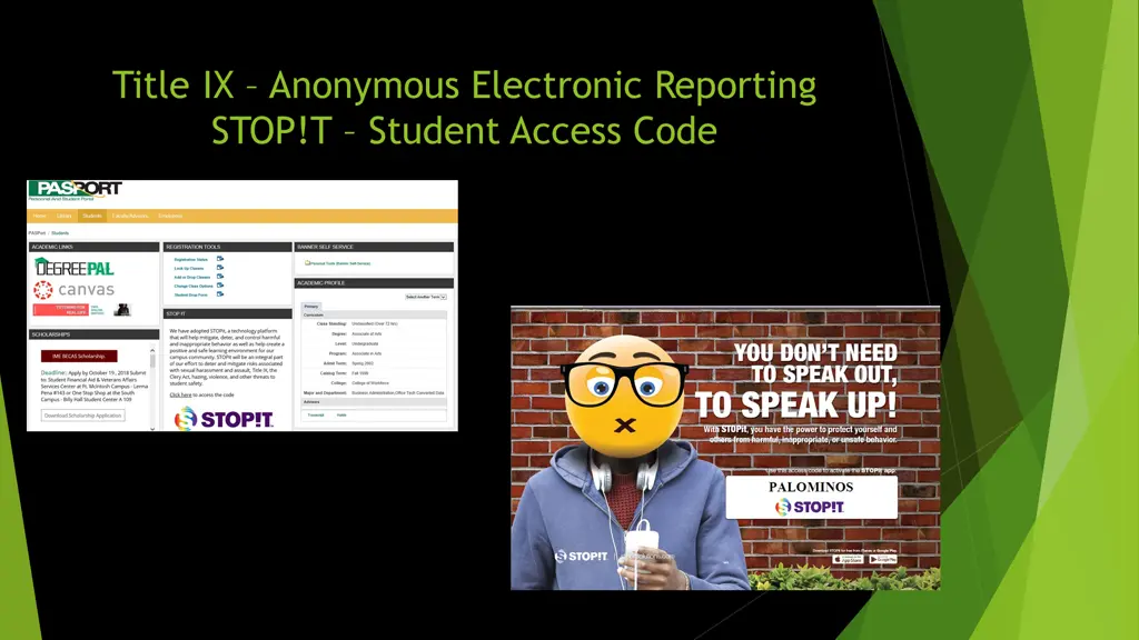title ix anonymous electronic reporting stop