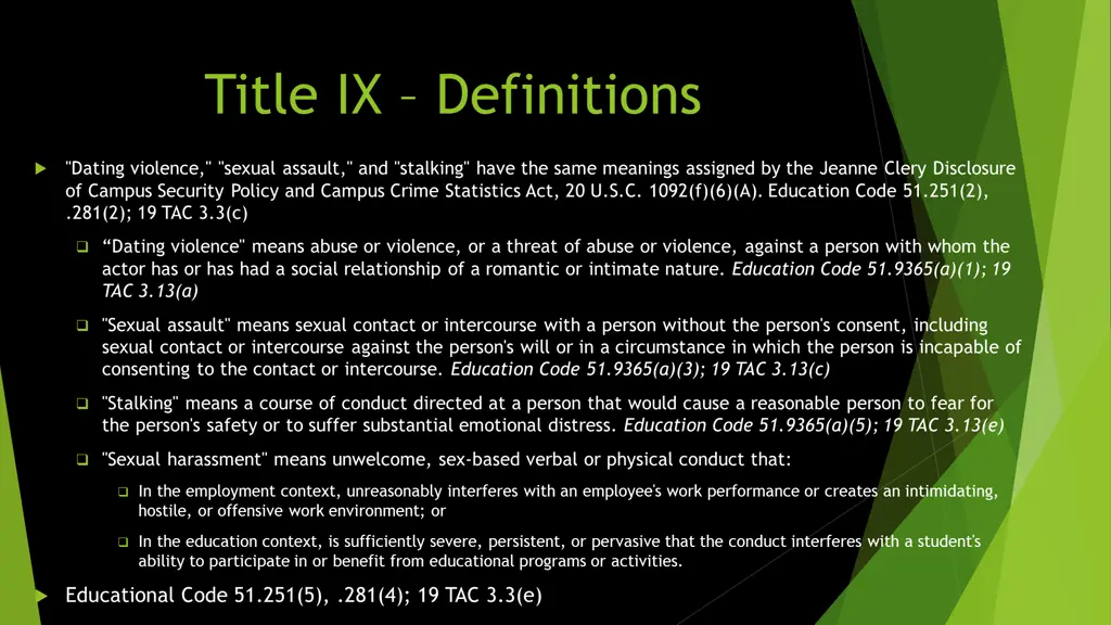 title ix definitions