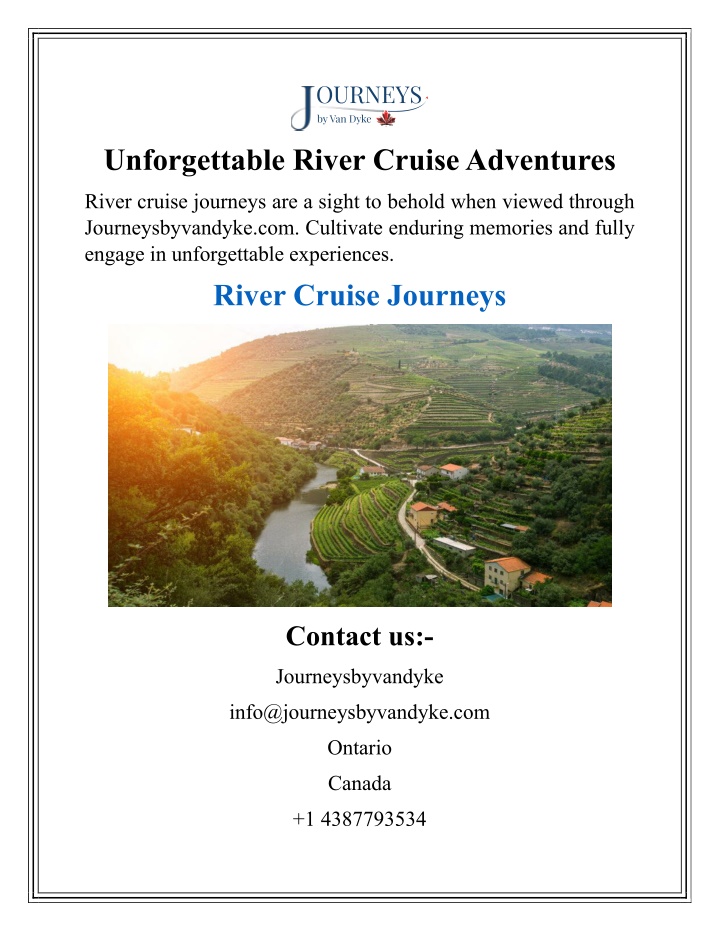 unforgettable river cruise adventures