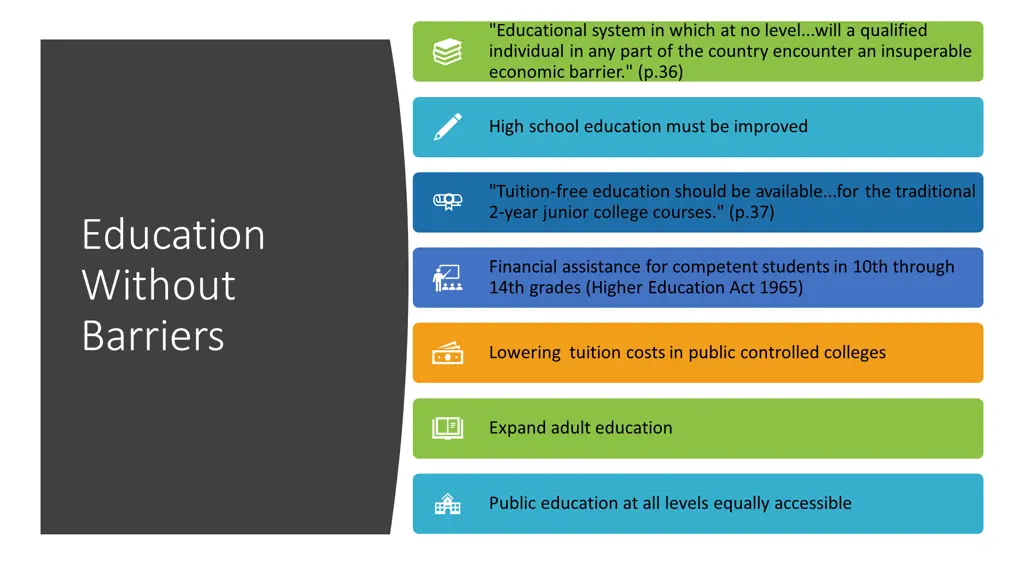 educational system in which at no level will