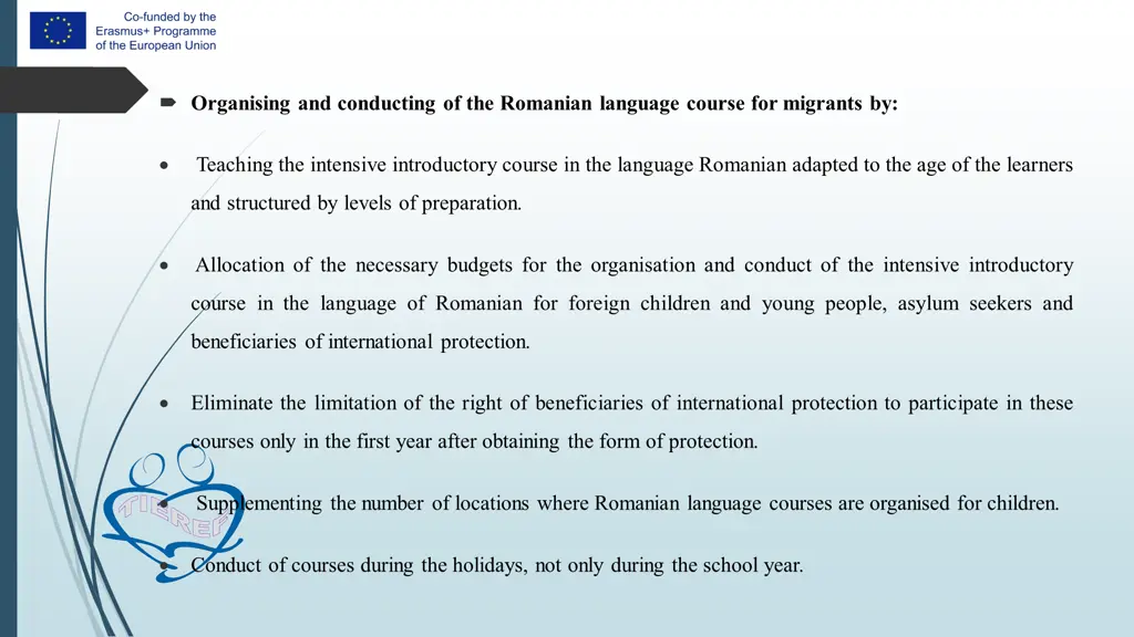 organising and conducting of the romanian