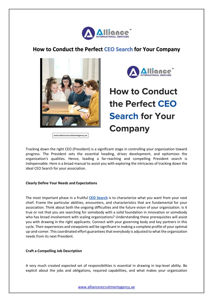 how to conduct the perfect ceo search for your
