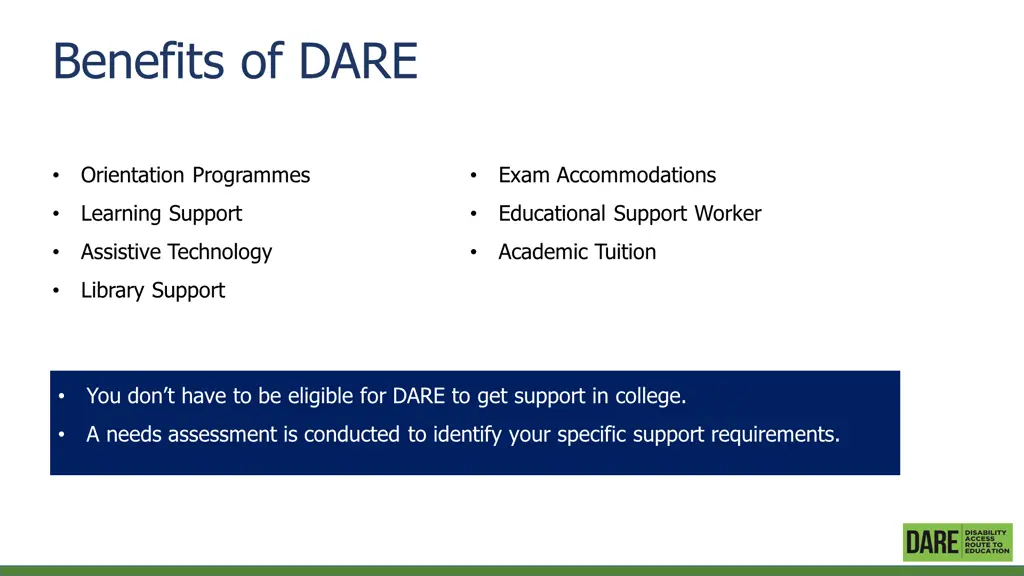 benefits of dare